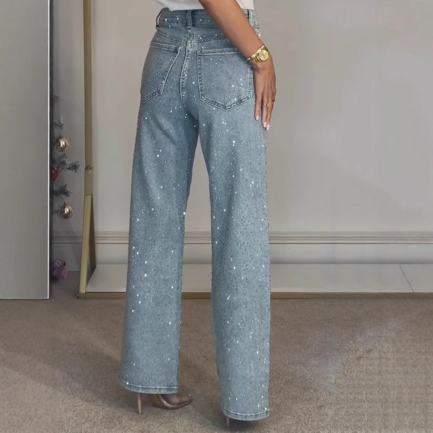 Pantalon Taille Haute Look Tendance