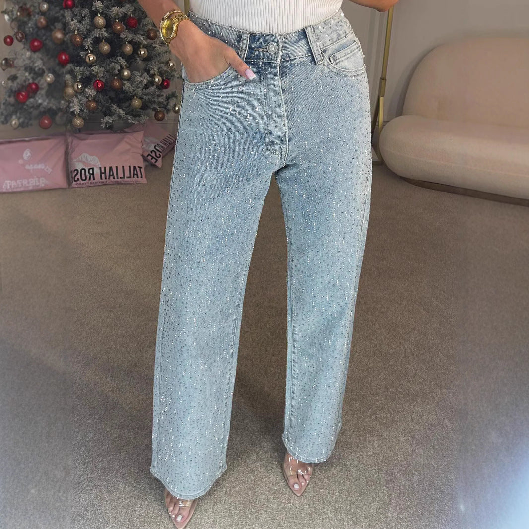 Pantalon Taille Haute Look Tendance