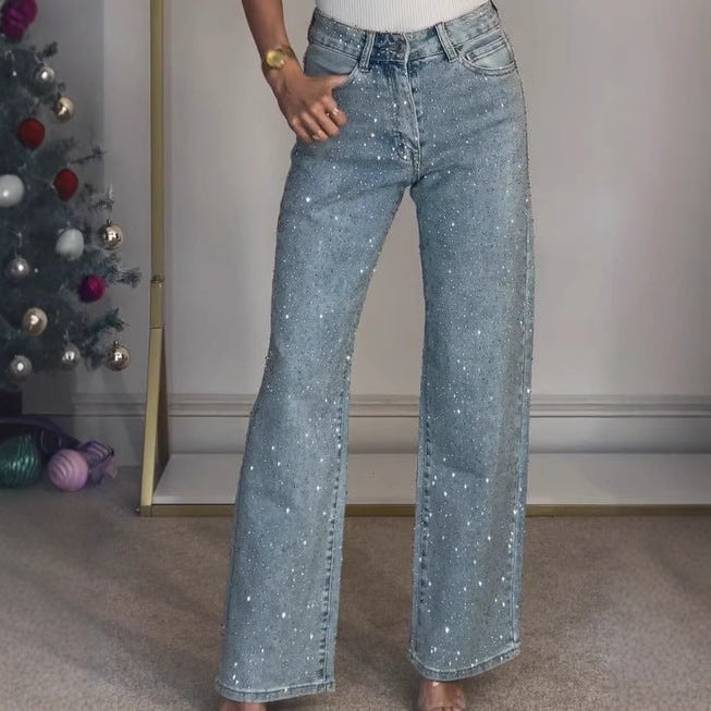 Pantalon Taille Haute Look Tendance